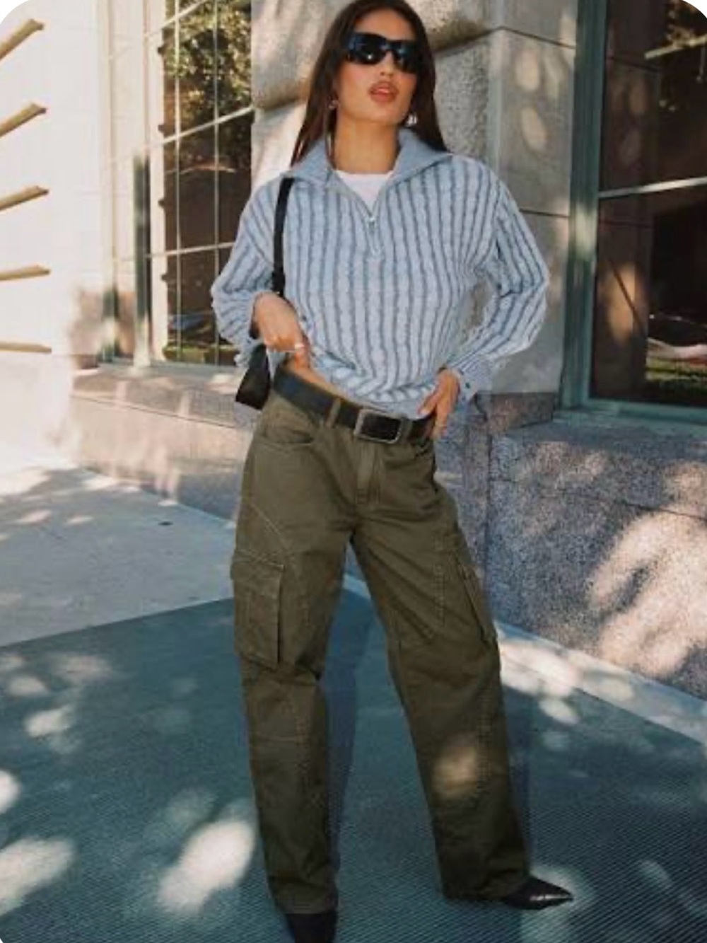 Frame Denim Olive Green Cargo, utility Pants, sz 32